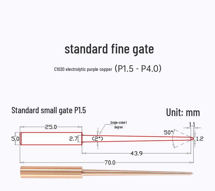 EDM Copper Electrode Rod - Fine Gate Submarine Red Copper