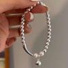 925 Silver Pearl Bead Bracelet for Women Girl Asymmetry Versatile Sweet Jewelry Gift