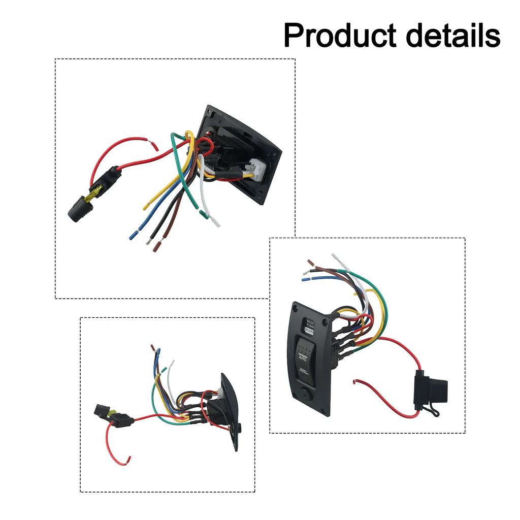 Bodenpumpen Schalttafel Wasserdicht 12V Pumpenschalter Alarm Schiff Deck Reinigungssteuerungspanel Für Boot Lenzpumpen Ein/Aus/Ein 3-Wege