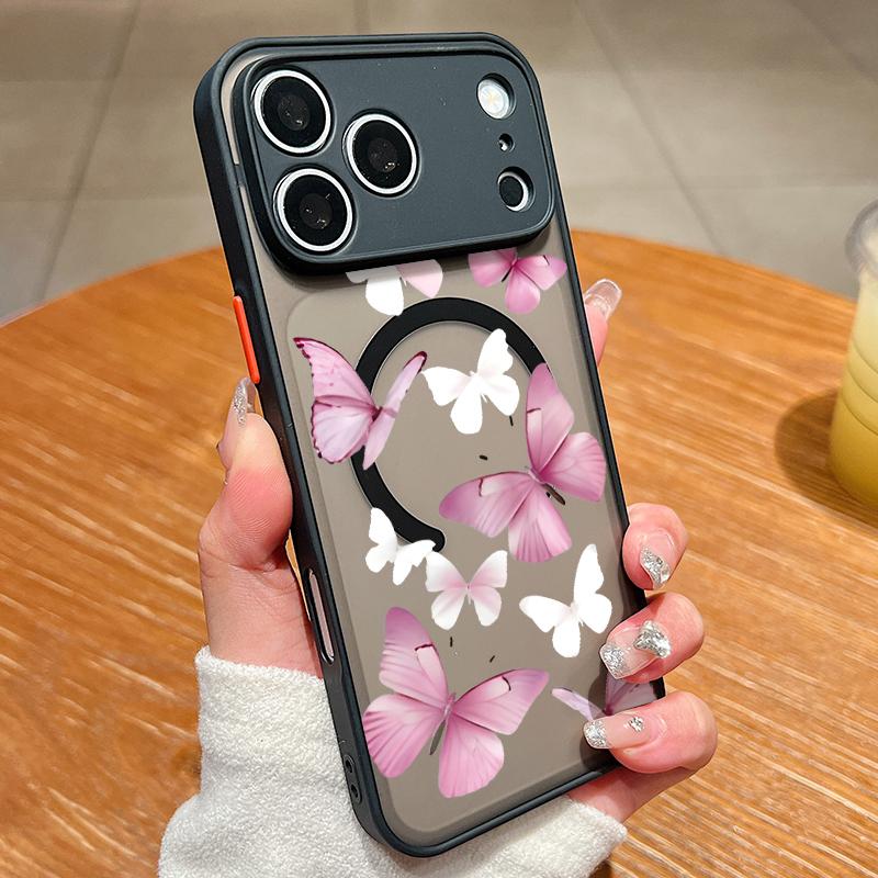 Fantastic Butterfly Print Case For iPhone 17 18 Pro Max For iPhone 16 15 14 13 Pro Max 17E Hybrid TPU+PC Magnetic Phone Cover