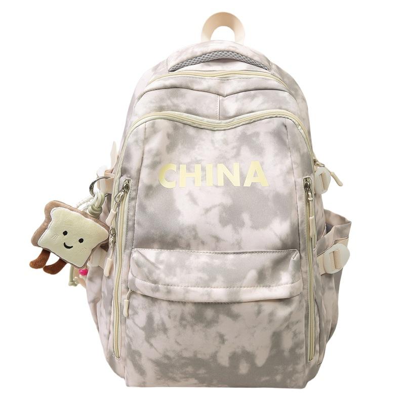 Student Class Computer Bag Women Large Capacity Travel Backpack Men Letter Backpack