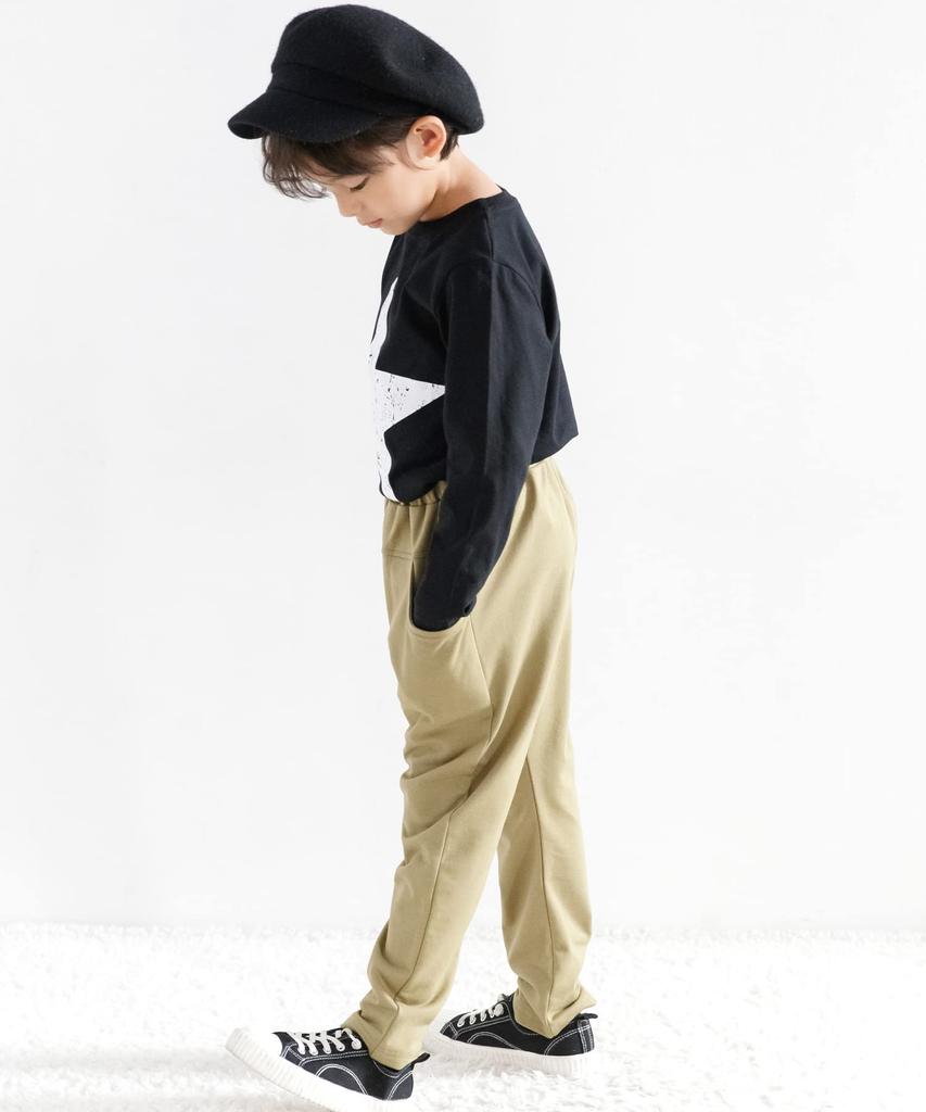 Bee Print Size x Black T-Shirt, Girls, Boys, Kids, Spring, Autumn, Winter, taa05043, 140cm, 07.BIGSTAR