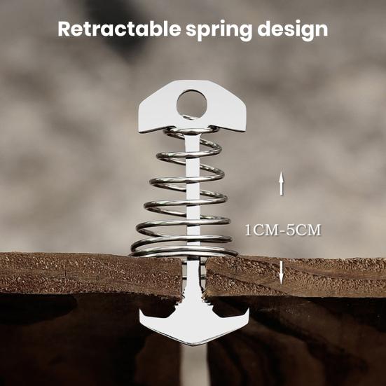 Pružinová přezka stanu Nerezová Korozi Odolná Protiskluzová konstrukce Snadná montáž Camping Stake Větruodolný Stahovač lan stanu