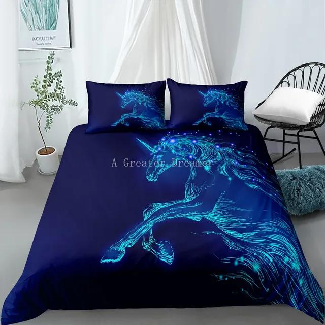 Horses Printed bedding Set Twin Full Queen King Duvet cover Comforter cover set Soft Quilt Pillowcase Animals Bed Linen for gift