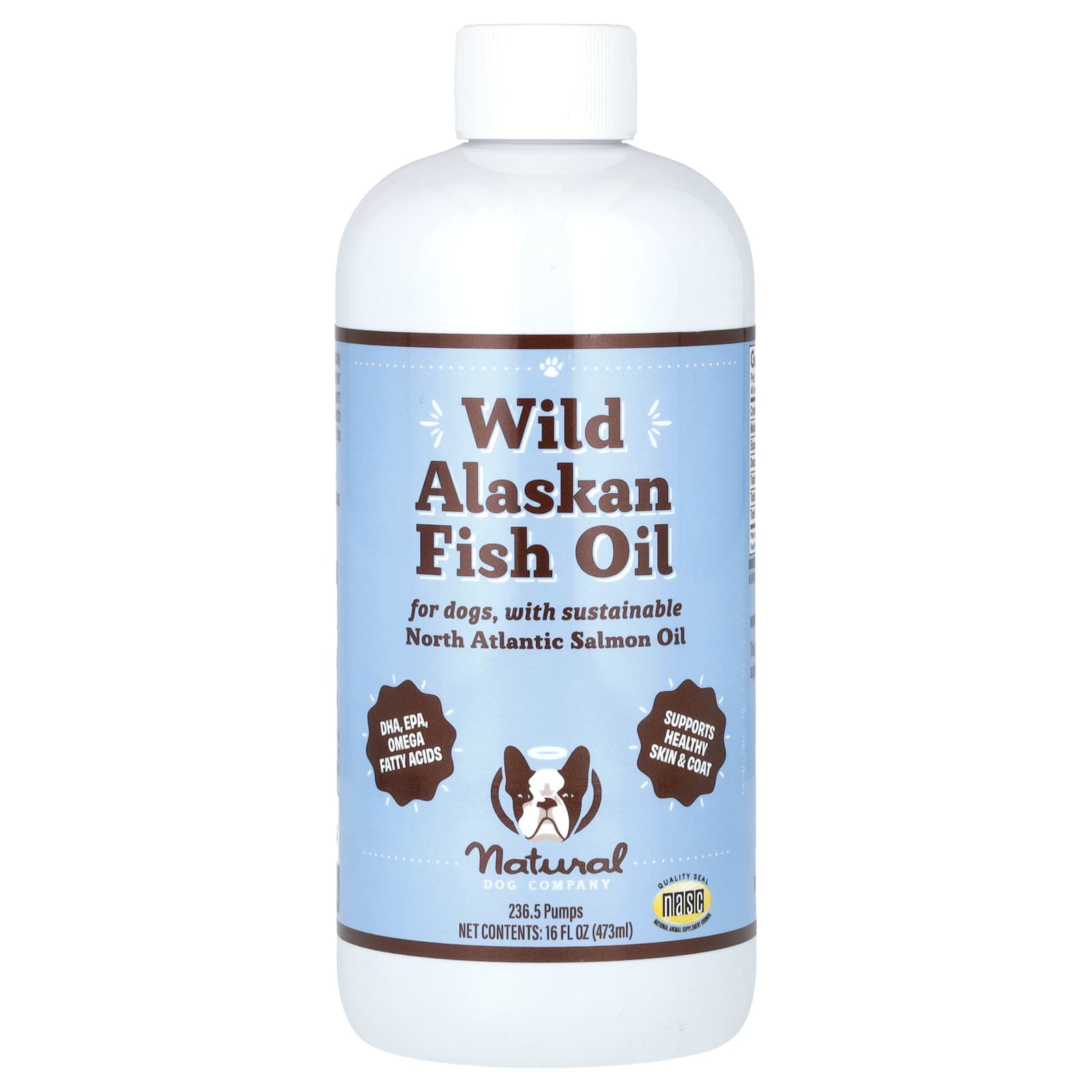 Natural Dog Company, Рыбий жир дикой Аляски, для собак, 16 жидких унций (473 мл)