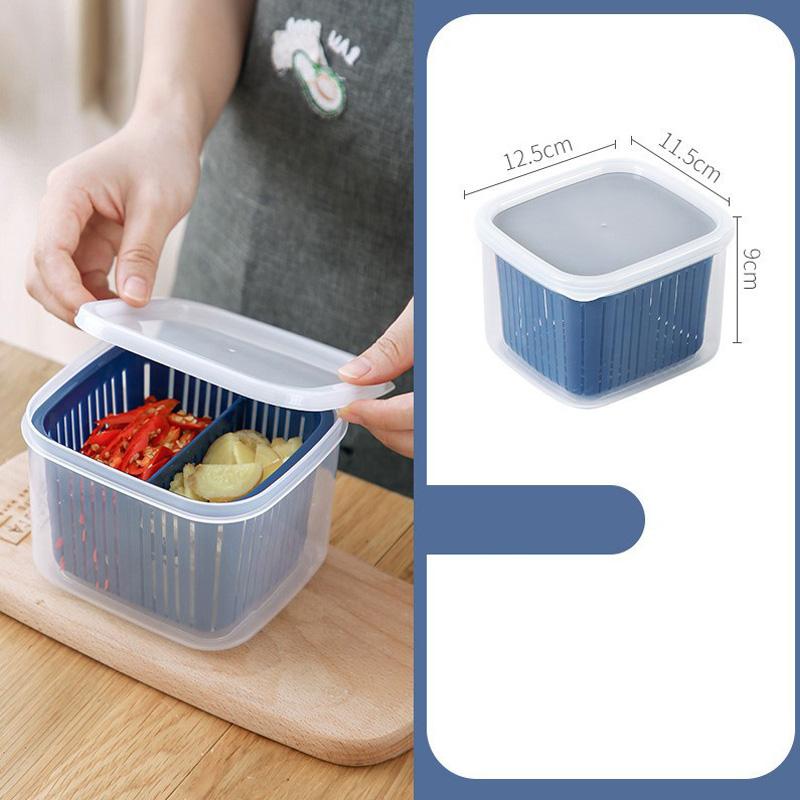 Kitchen Drain Fresh-keeping Box Refrigerator Side Dish Storage Box Kitchen Sealed Freezer Fresh-keeping Box