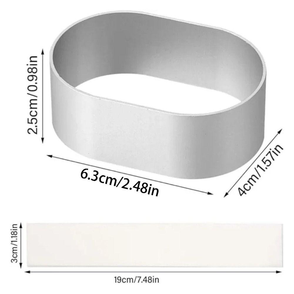 10Pcs Aluminum Zinc Zinc Alloy Cheesecake Mold High-temperature Mousse Cake Ring Oval Baking Pans Egg Tart