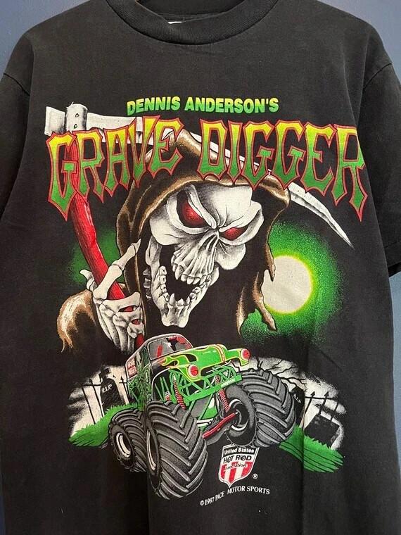 

Reprint 1997 Grave Digger Monster Truck TShirt rare design basic style SN274 Unisex T-Shirt XXXXL