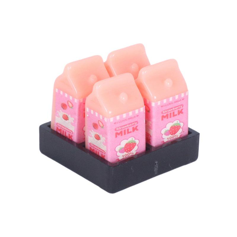 Dollhouse Milk Box Model | Miniature Food Toy Compartment | Play House Decoration Ornament