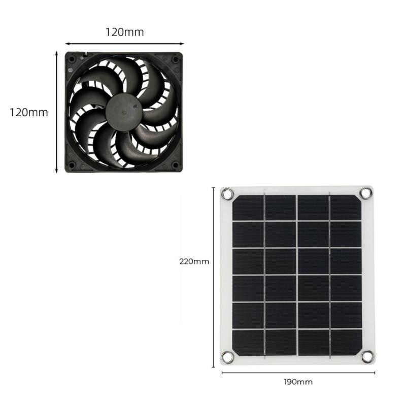 7W Monocrystalline Solar Exhaust Fan For Computer Cooling System With Efficient Heat Dissipation