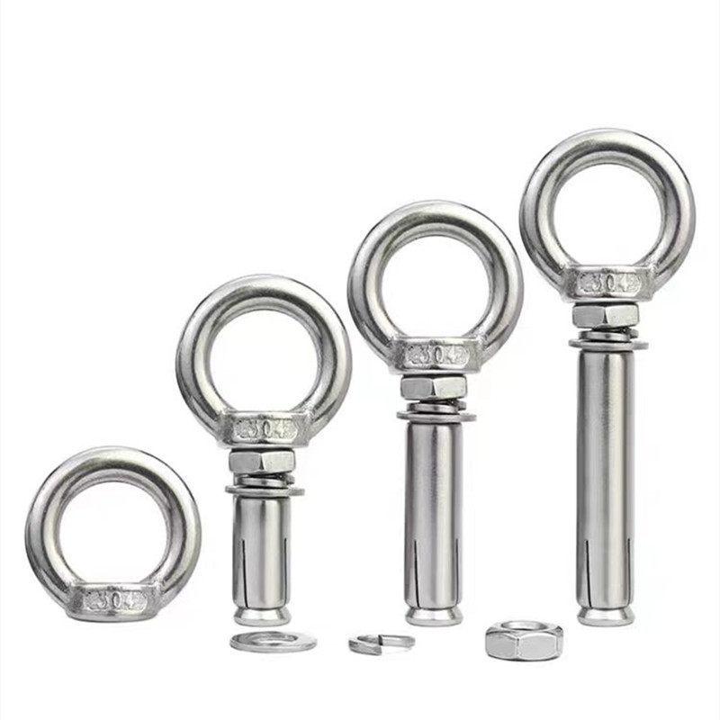 304 Stainless Steel Expansion Bolt with Ring Hook, M6/M8/M10/M12.