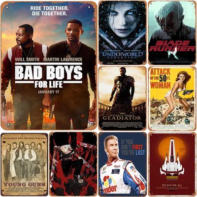 Vintage Metallschilder Film Bad Boys For Life Poster Blechschild Wanddeko für Zuhause Film Bars Man Cave Café Clubs Garage Retro