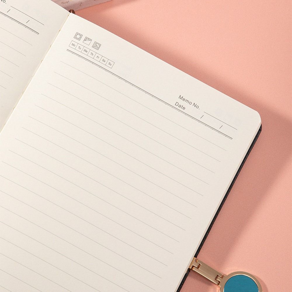 200 Pages Business Office Notebook PU Leather Cover Diary Students Notebook  Agenda Organizer