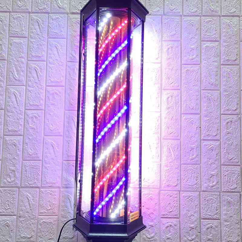 Letrero LED Giratorio de Poste de Barbería