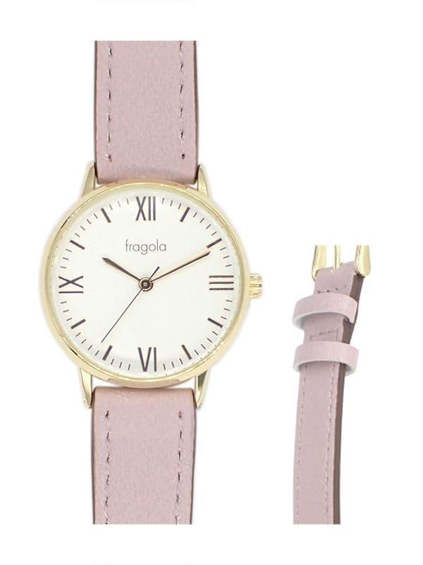 [Follow] Fragola Sweatproof Dark Leather Strap Watch H00922S-1 SUMIRE Women's Purple