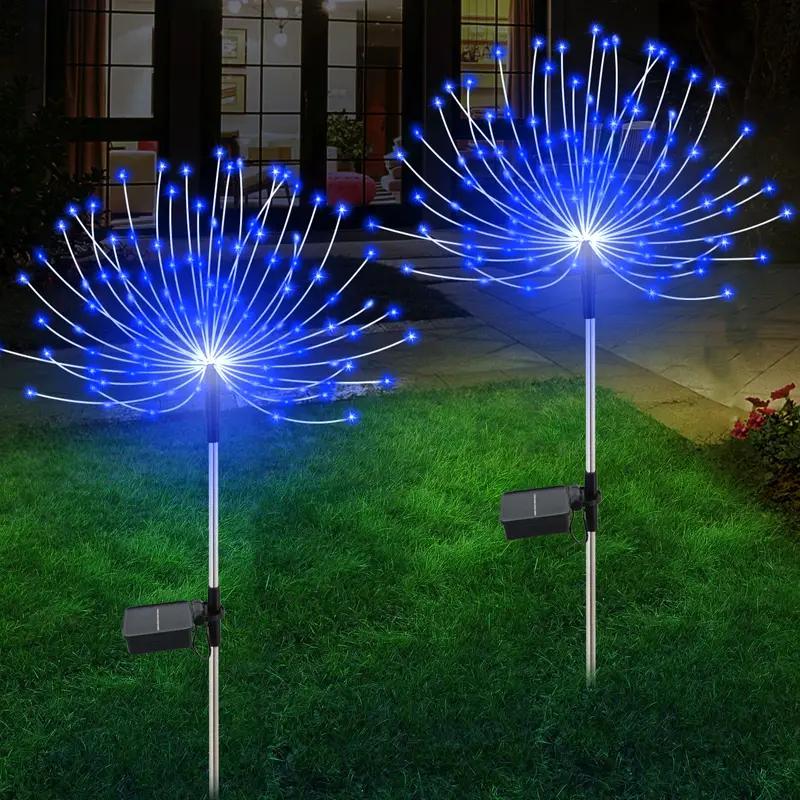 Solar Powered Firework Lights Versatile LED Decorative Lights for Pathways Lawns Special Occasions
