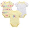 Baby Romper Summer Short-Sleeve Thin Triangle Onesie Three-Piece Set for Boys and Girls 0-3 Months 6