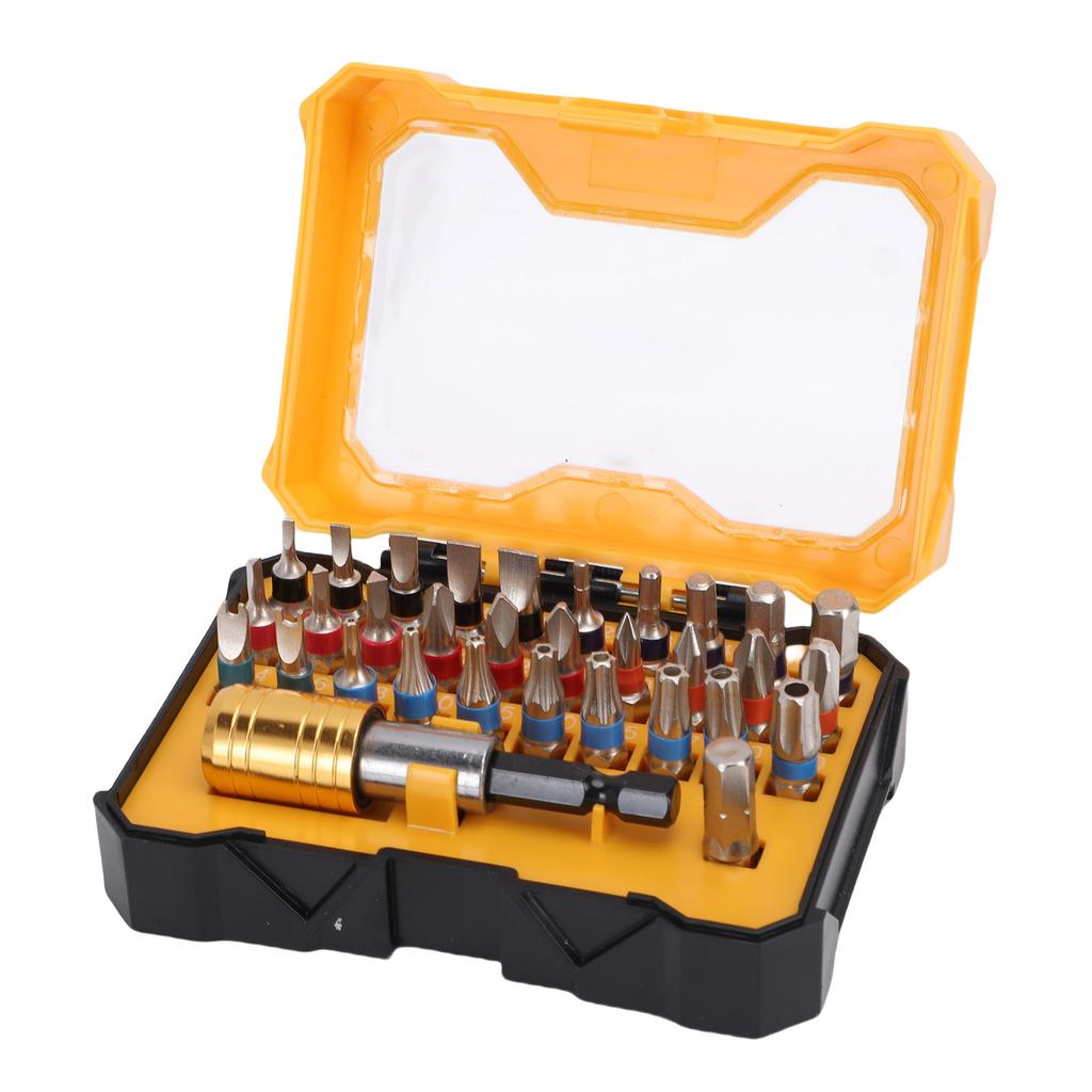 Screwdriver Bit Set 1 4 Inch Hex Shank S2 Steel Alloy Steel Driver Bits with Quick Connecting Rod and Connector for