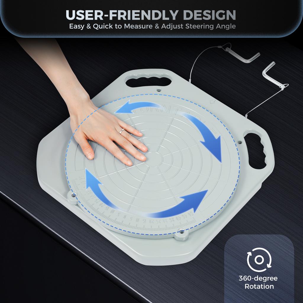 2Pcs Professional Wheel Alignment Turn Plates 3T/6613lbs Capacity, for Auto Lift Groove, Car Truck Vehicle Service