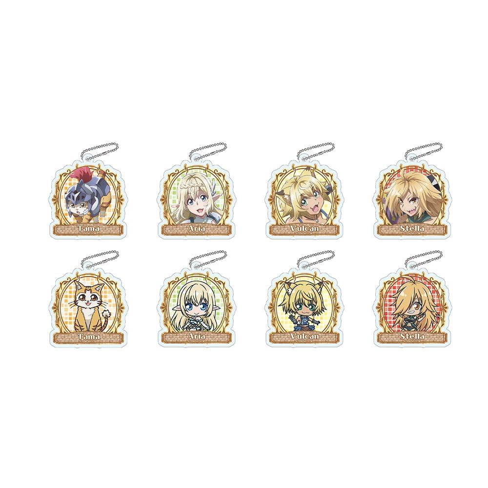 

an Monster but mistaken for a cat and live as an elf girl Trading Acrylic Keychains Box of 8 I m S-Rank [Behemoth], I m knight s [pet] - -