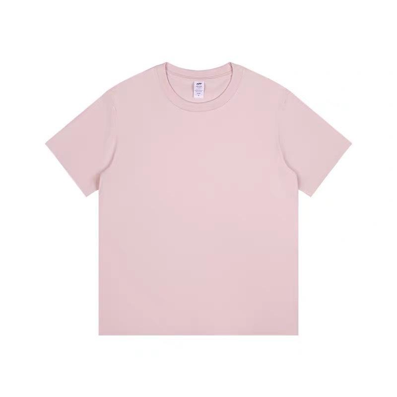 400g Heavyweight Pure White Long-Staple Cotton Summer Short-Sleeve Loose Crew Neck Base Layer T-Shirt