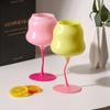 Hand Blown Creative Macaron Colored Twisted Cup Glassware Goblet Wine Glasses Goblet Red Wine Glass Cups for Home Party Use