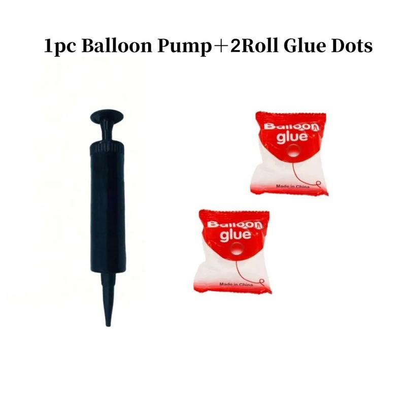 1/3/5PC Balloon Pump Balloon Glue Dot Portable Hand Push Balloons Inflator Accessories Wedding Birthday Party Celebration Tools
