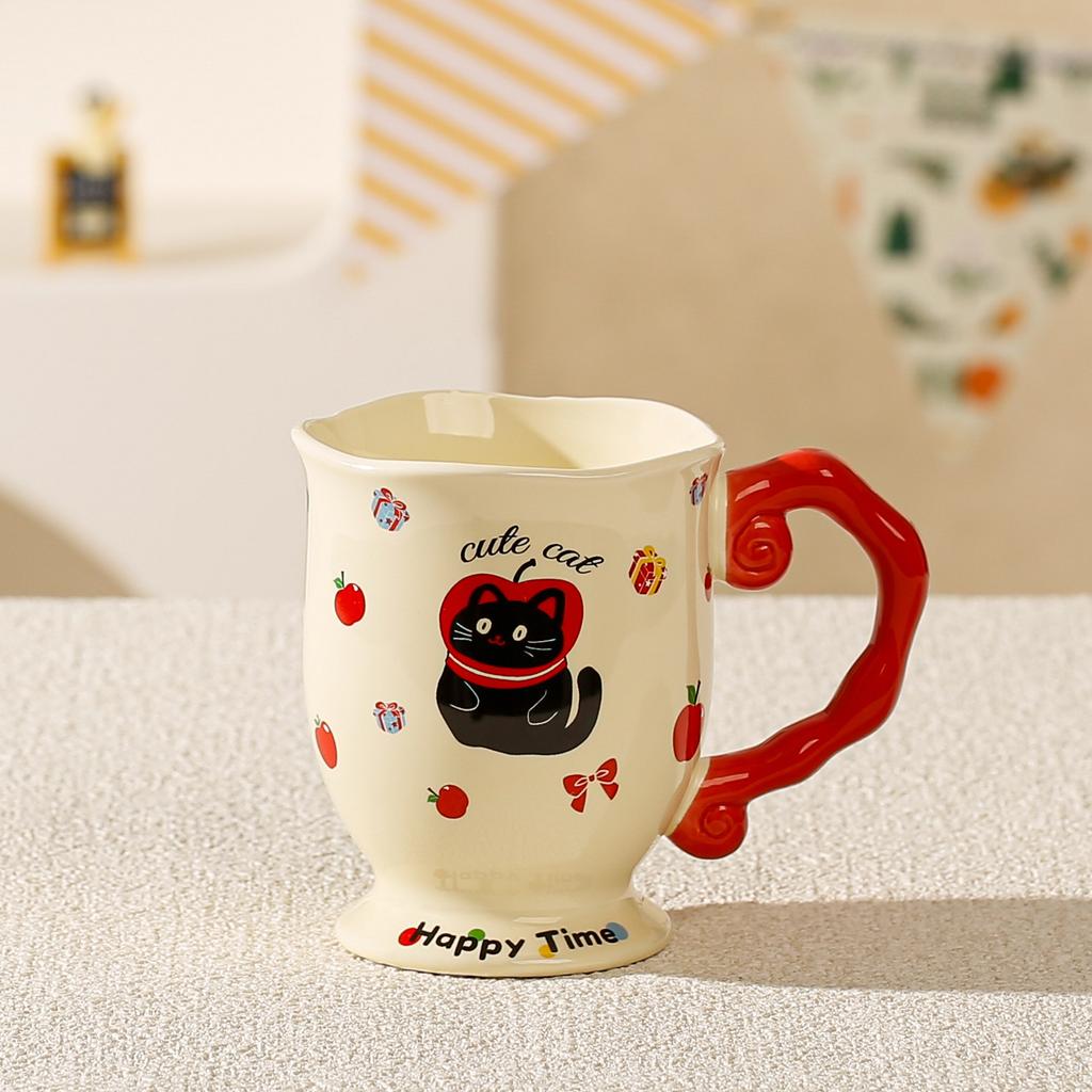 Retro High Quality Mug High Quality Ceramic Cup Office Coffee Cup Creative Large Capacity Breakfast Cup Souvenir