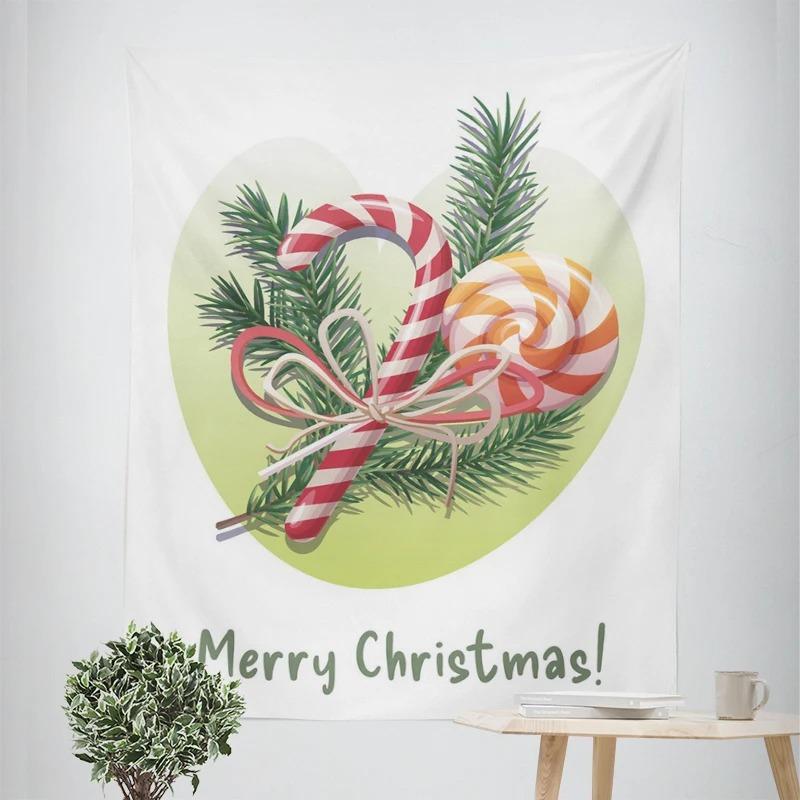 

Новогодняя рождественская тема Санта-Клаус Пингвин Узор Гостиная Спальня Декоративный гобелен 100x75cm