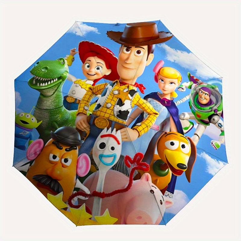 

1pc Toy Story Automatic Folding Umbrella - Portable Foldable Design with 8 Ribs, Durable Plastic & Iron Frame, Outdoor Umbrella yy250731045