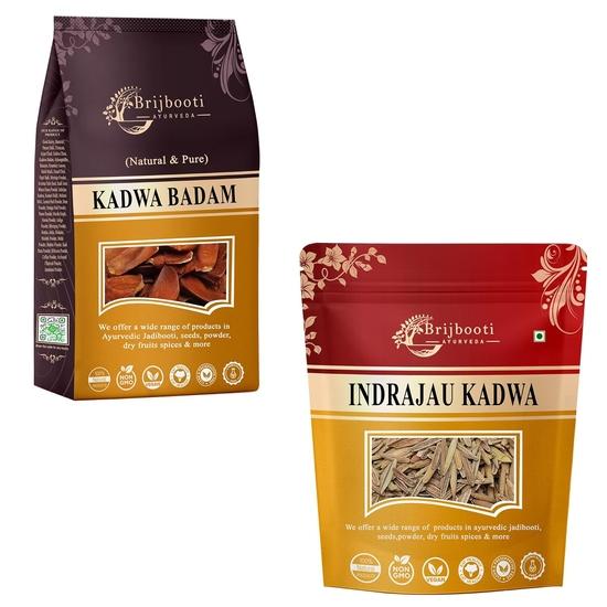 Birju Mahavir Combo Pack of Kadwa Badam and Indrajau Kadwa 100 GR Each