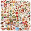 100 Christmas Theme PP Waterproof Decoration Stickers DIY Water Cup Laptop Skateboard Refrigerator Decoration