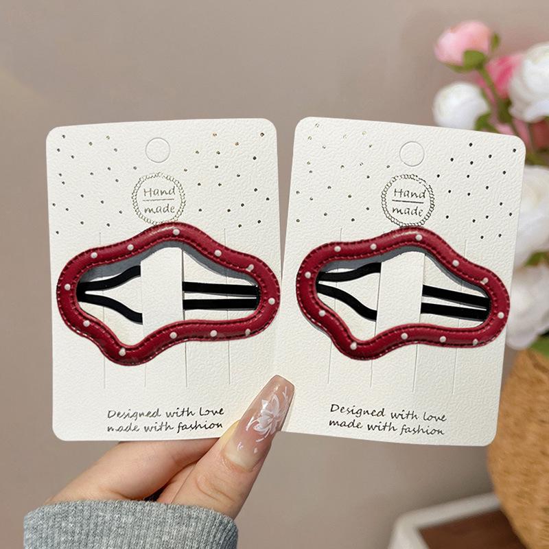 Sweet Star Red Polka Dot Hair Clip for Girls