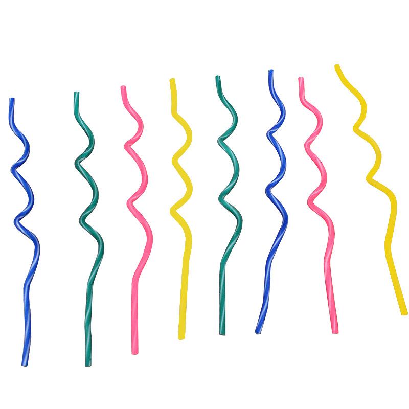 Korean INS Style Birthday Cake Candles Curved Rotating Colorful Twisted Candles Birthday Party Cake Decoration