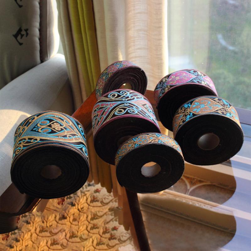 Ethnic Embroidery Lace Ribbon Width 3/6/8cm Jacquard Lace Trim Diy Clothes Bag Curtain Accessories Embroidered Fabric