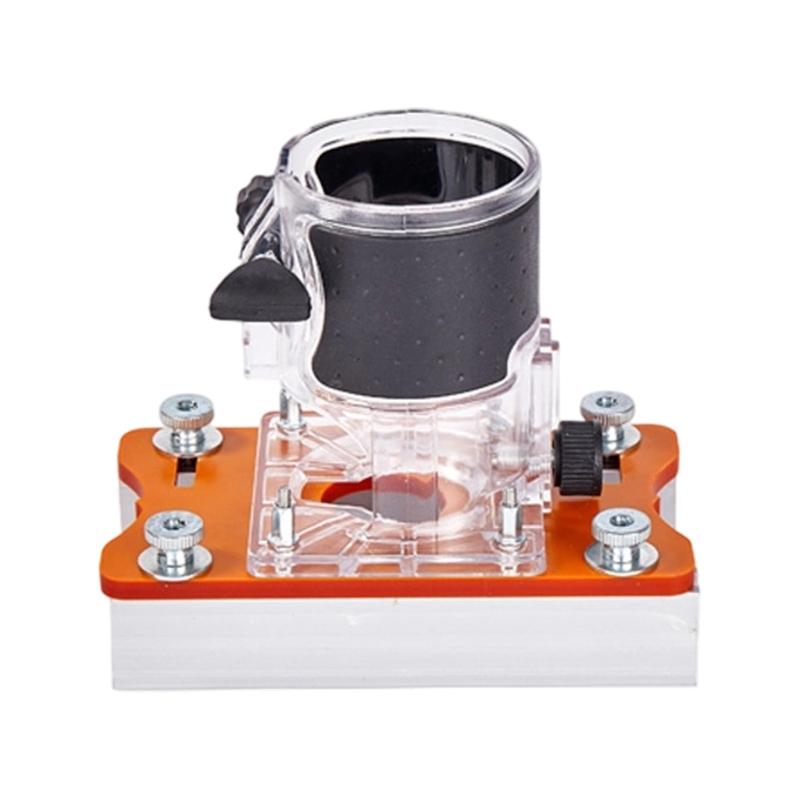 

Wood Router Slotting Locators 2 in 1 Wood Router Base Router Slotting Bracket for 50mm Wood Trimmers Carbinet Closet 1