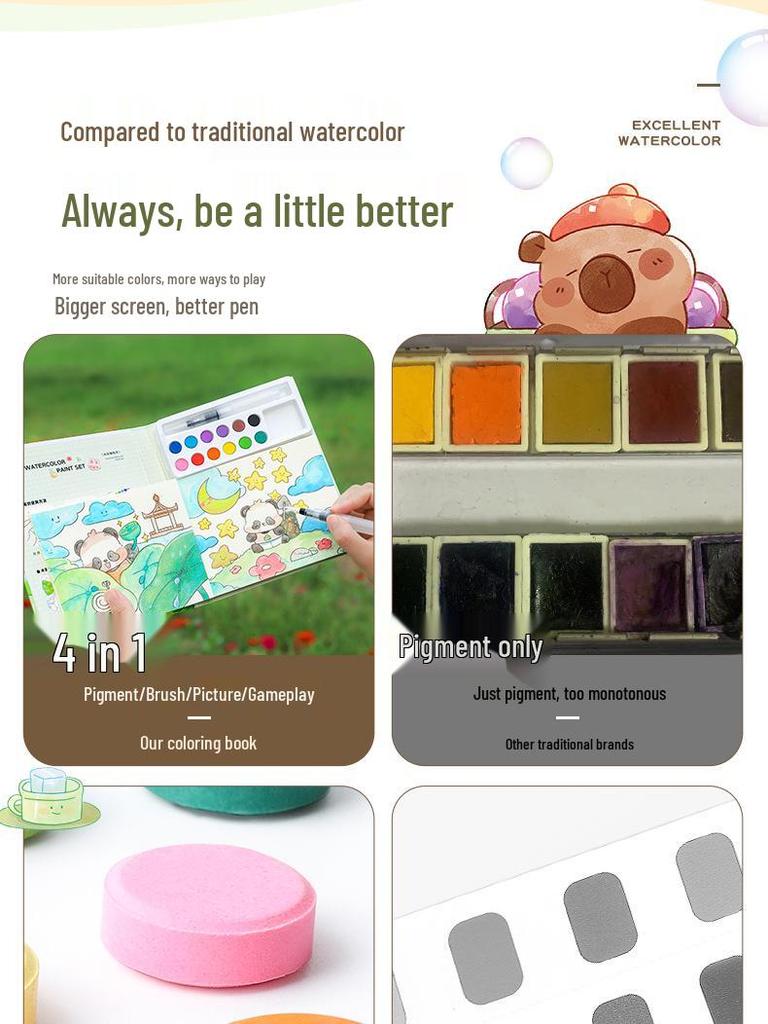 Kids' Creative Watercolor Book: DIY Doodle & Painting for Kindergarten