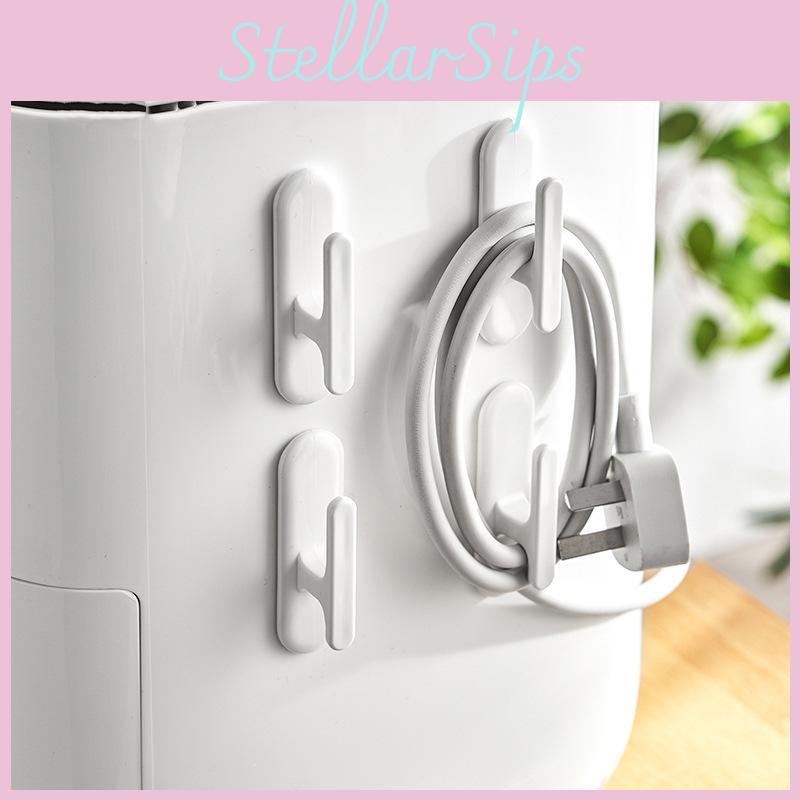 Japanese Adhesive Hooks Heavy Duty Cord Organizer 2 Pack For Wall Home Office Kids Room
