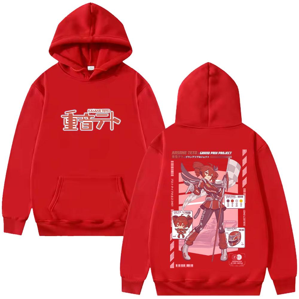 Virtuelles Idol Teto Racer Sweatshirts Mode Kasane Teto Hip Hop Hoodies Langarm Streetwear Unisex Lässiger Pullover