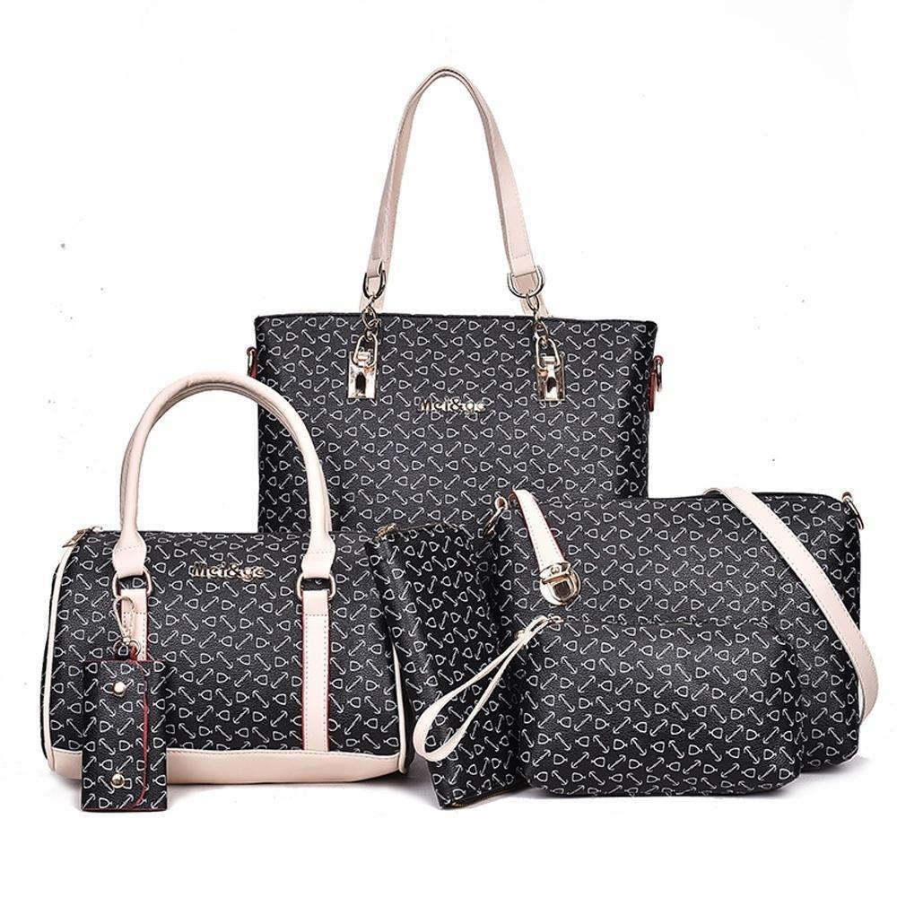 5 τμχ/Σετ Γυναικείες τσάντες τσάντες με δερμάτινο σχέδιο Τσάντες ώμου Luxury Clutch Fashion Wallet