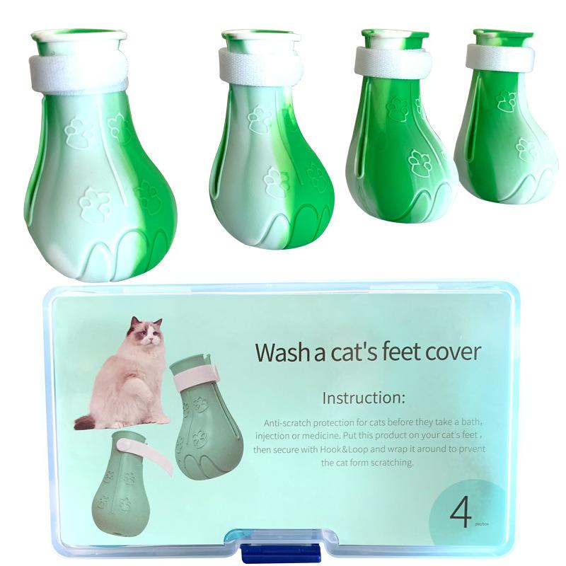 Cat Paw Caps Claws Cover Pet grooming supplies Silicone Pet Shoes for Bathing Nail Trimming Medicine, Anti Scratch Socks for Cat