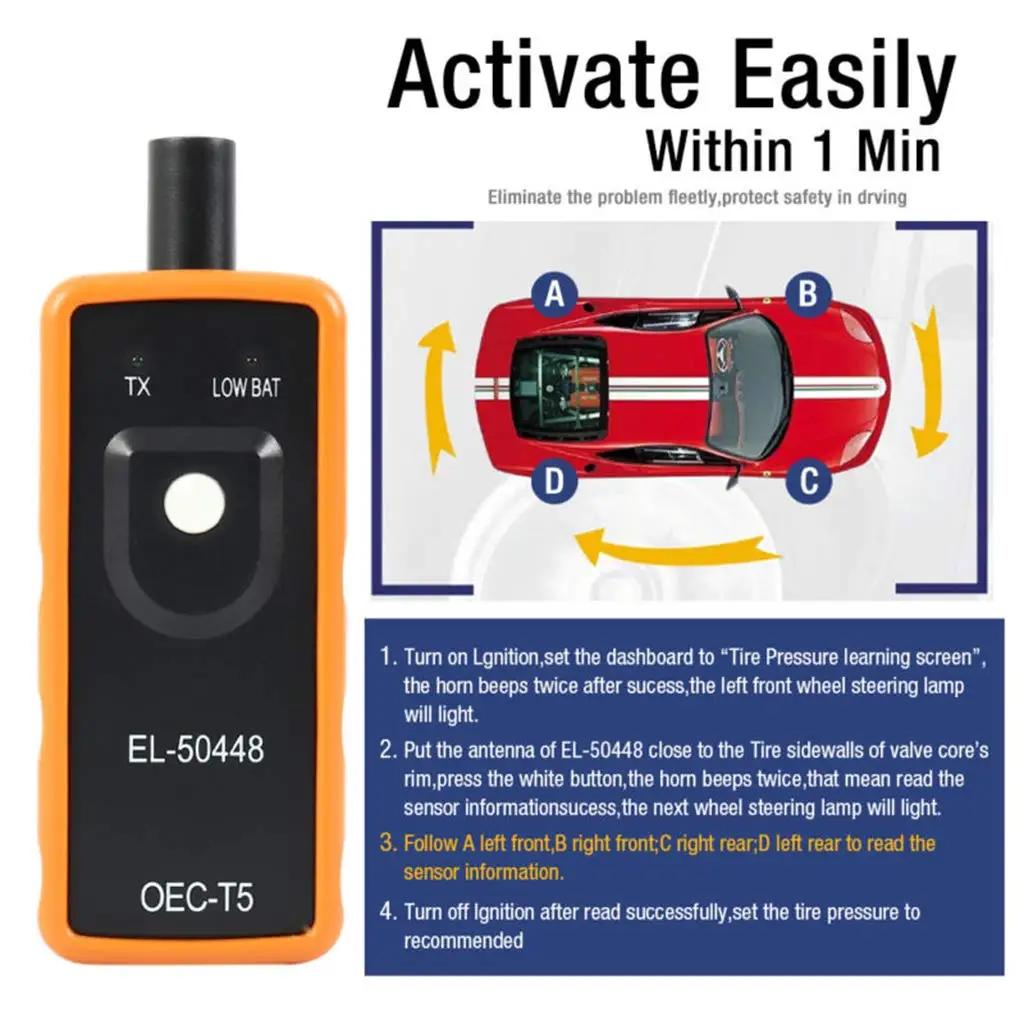 New EL-50448 TPMS OEC-T5 Tire Presure Monitor Sensor EL 50448 TPMS For G-M/Opel Reset Tool EL50448 Mechanical Tester Free Ship