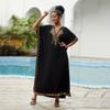 Europäischer & Amerikanischer Stil Bestickter Rayon Strand-Überwurf Robe für Damen