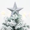 Christmas Tree Star Topper 8" Glitter Star Ornament 3D Shatterproof Star Tree Topper Decoration for Holiday Home Decor