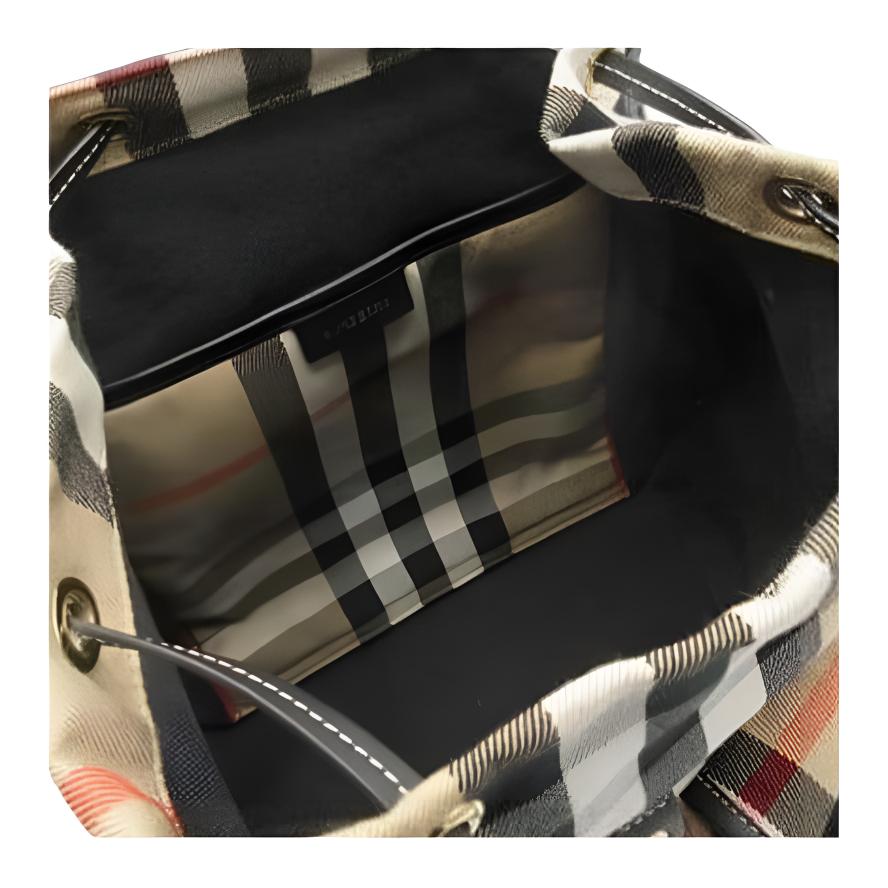 Burberry Classic Check Design Logo Backpack Unisex Backpack Beige 81231011