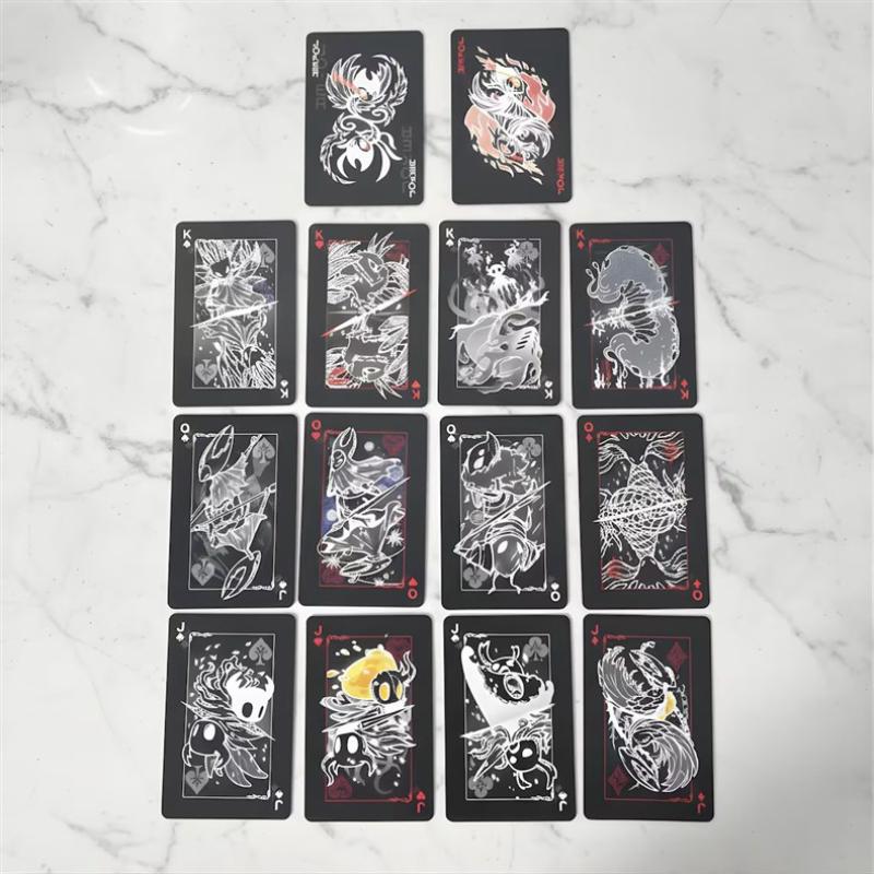 Hollow Knight Schwarz Weiß Spielkarte Kartenspiel Kartengruppe Sammlerset Für Partyspiele Kartentricks Und Magie