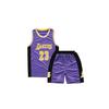 Lakers #23 Lebron James Maglia N.23 Set Uniforme da Basket Bambini Viola L (140-150 cm)