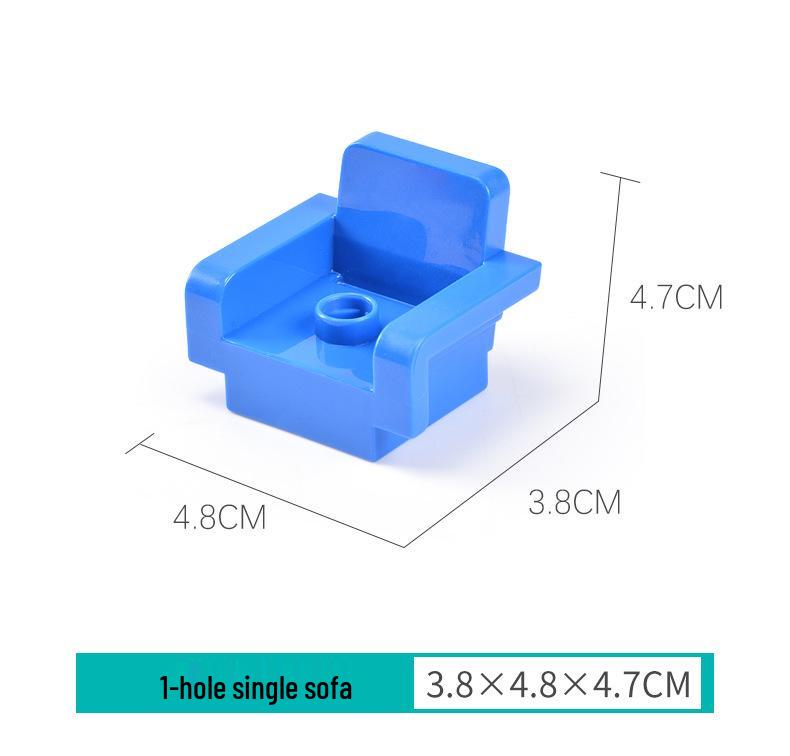 LEGO Duplo-Compatible Large Bricks: Kitchen, Bathroom, Furniture & Food Play Accessories for Children's Building Toys