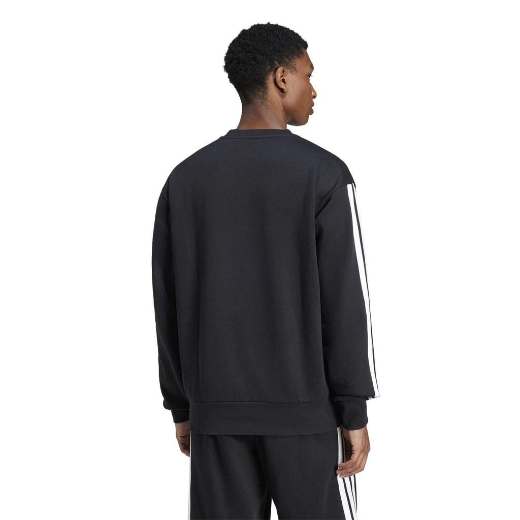 Adidas Mens Essentials 3 Stripes Fleece Sweatshirt