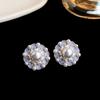 Retro oil painting flower earrings French super fairy purple oil drop earrings high-end earrings